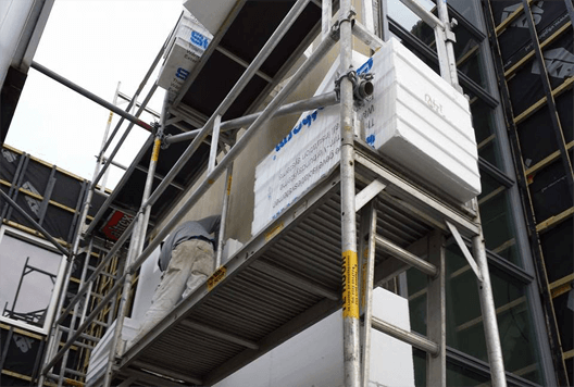 RVM Buitengevel Afwerking Isolatie met afwerklaag.